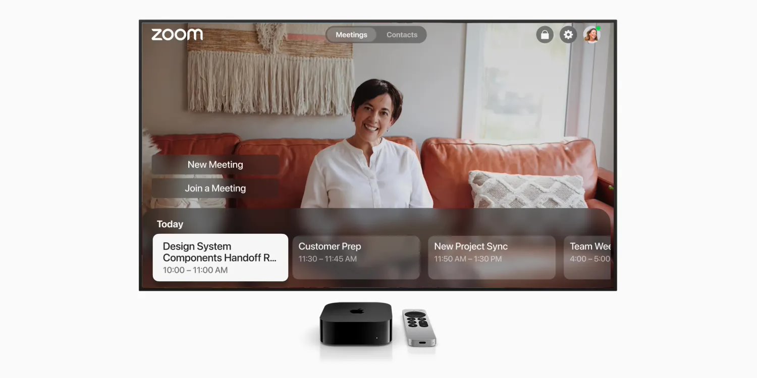Zoom 应用登陆苹果 Apple TV 4K，iPhone 变身视频会议摄像头