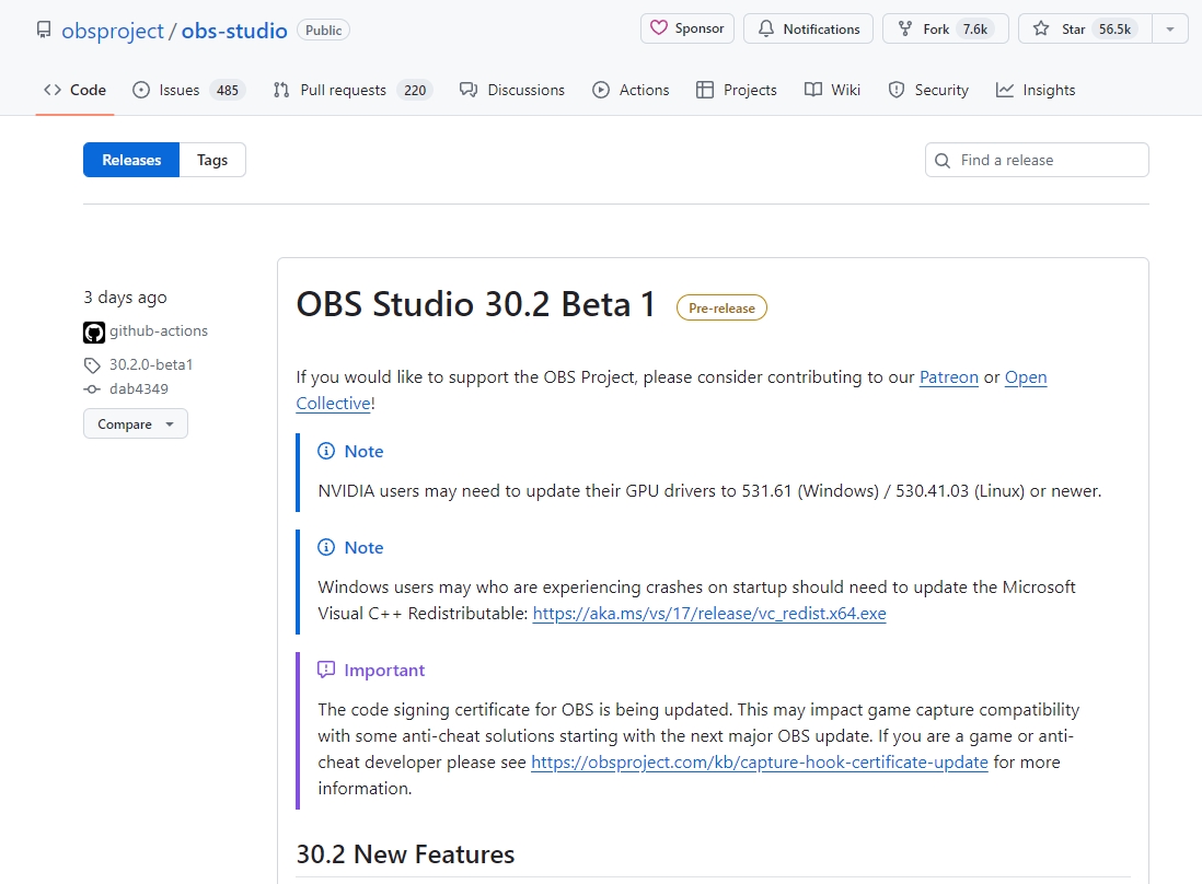 OBS Studio 30.2 公测：增加了对多轨视频流的支持