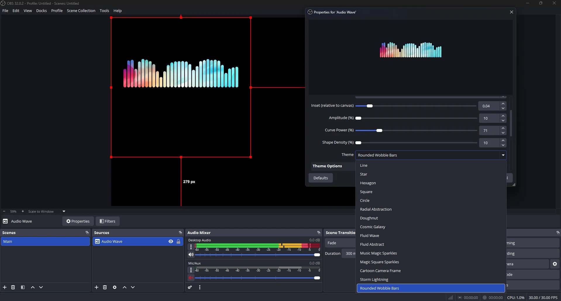 OBS 音频波形可视化